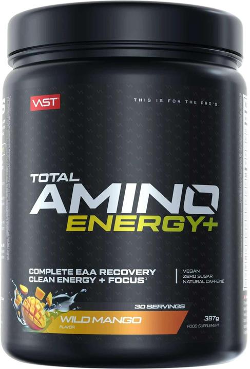 Image du produit Vast Total Amino Energy+ - EAAS et caféine naturelle - végétalien - 375 g (Mangue sauvage, 1 pcs, 375 g)
