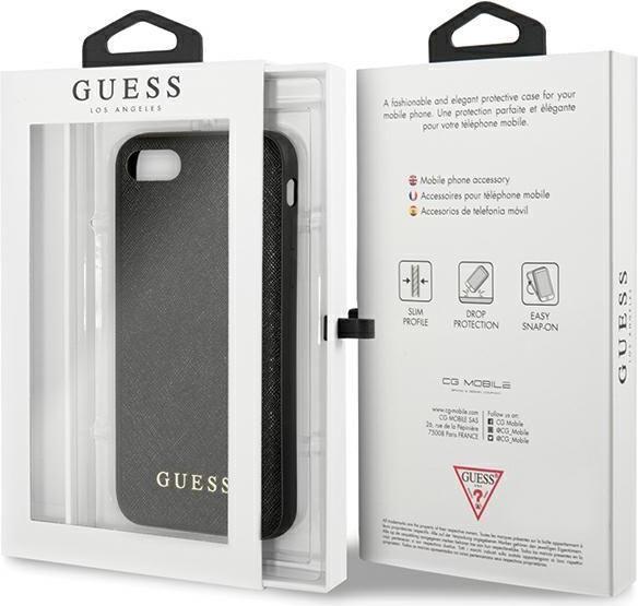 Image du produit Guess GUHCI8PSASBBK iPhone 7/8 / SE 2020 / SE 2022 czarny/black Saffiano Strap (Apple iPhone SE, Apple iPhone 8, Apple iPhone 7)