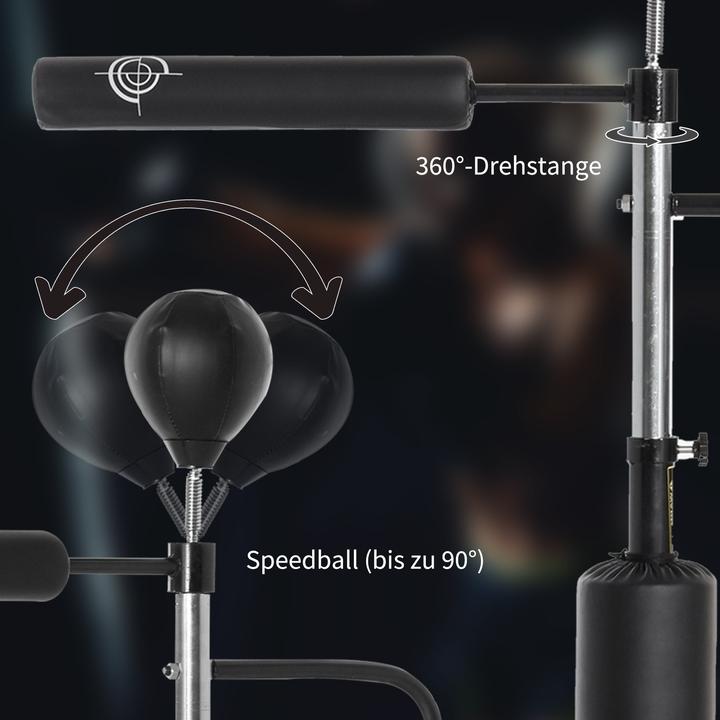 Image du produit Homcom Stand de boxe 3 en 1 avec 2 speed balls (88 cm, 11.50 kg)