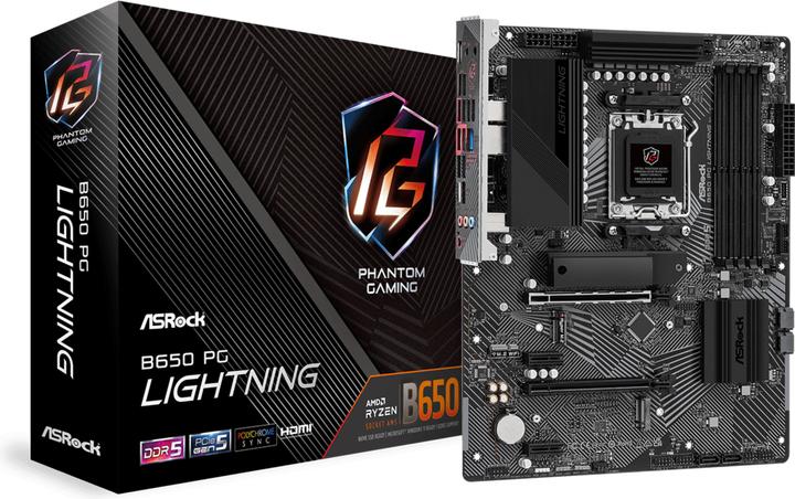 Actual product image AsRock B650 PG Lightning (AM5, AMD B650, ATX)