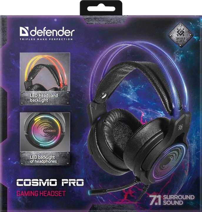 Image du produit Defender Casque de jeu Cosmo Pro filaire noir (Filaire)