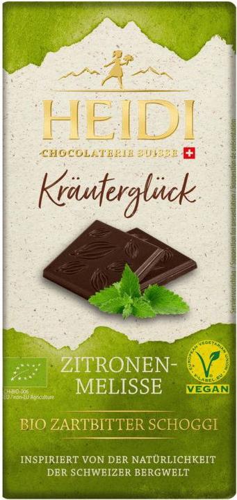 Immagine prodotto Heidi Chocolaterie Suisse Felicità erboristica Melissa Cioccolato Fondente Biologico (75 g)