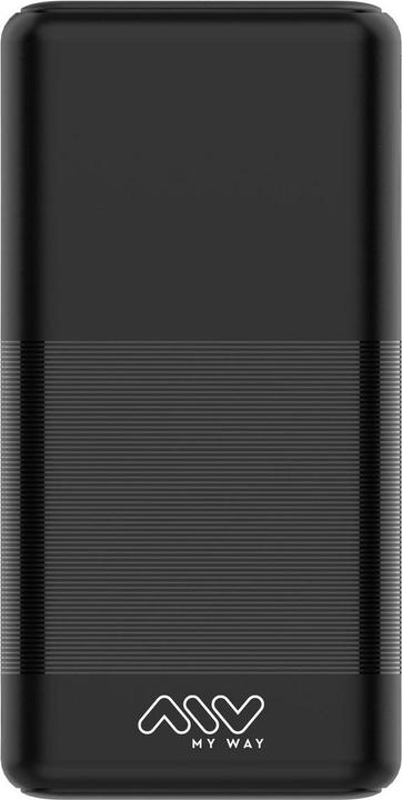 Actual product image My Way MYWAY POWERBANK 2 USB 20 000mAh NOIR (20000 mAh, 10 W, 74 Wh)