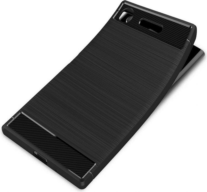Produktbild Screenguard Sony Xperia XZ1 Hülle Carbon Brushed Soft TPU (Sony Xperia XZ1)
