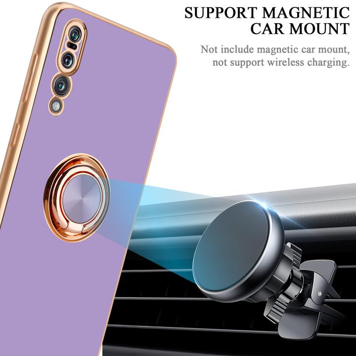 Image du produit Cadorabo Coque pour Huawei P20 PRO / P20 PLUS en TPU avec protection de l'appareil photo et anneau LM089 (Huawei P20 Pro, Huawei P20 Plus)