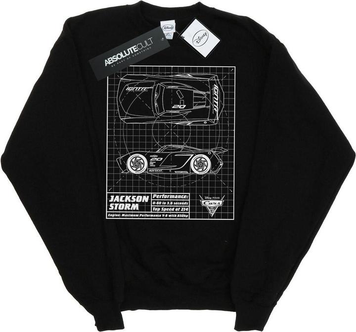 Produktbild Disney Cars Jackson Storm Blueprint Sweatshirt Mädchen (152, 158)