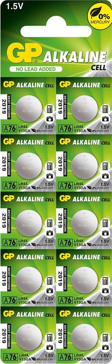 Actual product image GP Batteries Alkaline (10 pcs., LR44, 105 mAh)