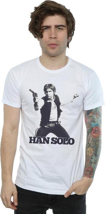 Actual product image Star Wars Mens Han Solo Retro Photo T-Shirt (S)