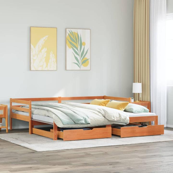 Image du produit VidaXL Lit de jour Extensible avec tiroirs (90 x 200 cm)