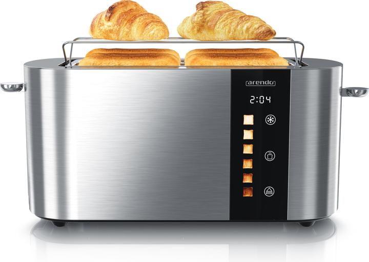 Immagine prodotto Arendo Toaster Edelstahl 4 Scheiben Langschlitz, Touch Display, Restzeit & Bräunungsgradanzeige, 1500 W (Spina UE)