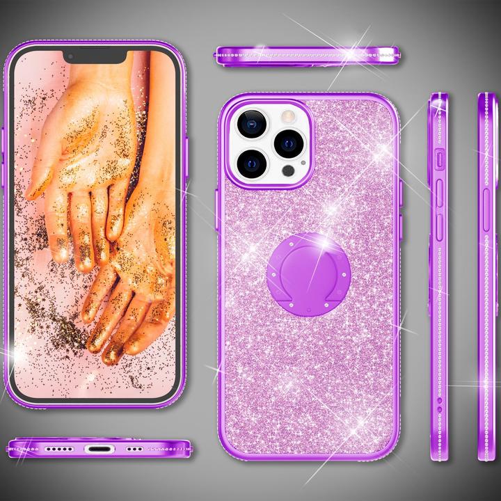 Produktbild Nalia Ring Glitzer Silikon Hülle (Apple iPhone 13 Pro)