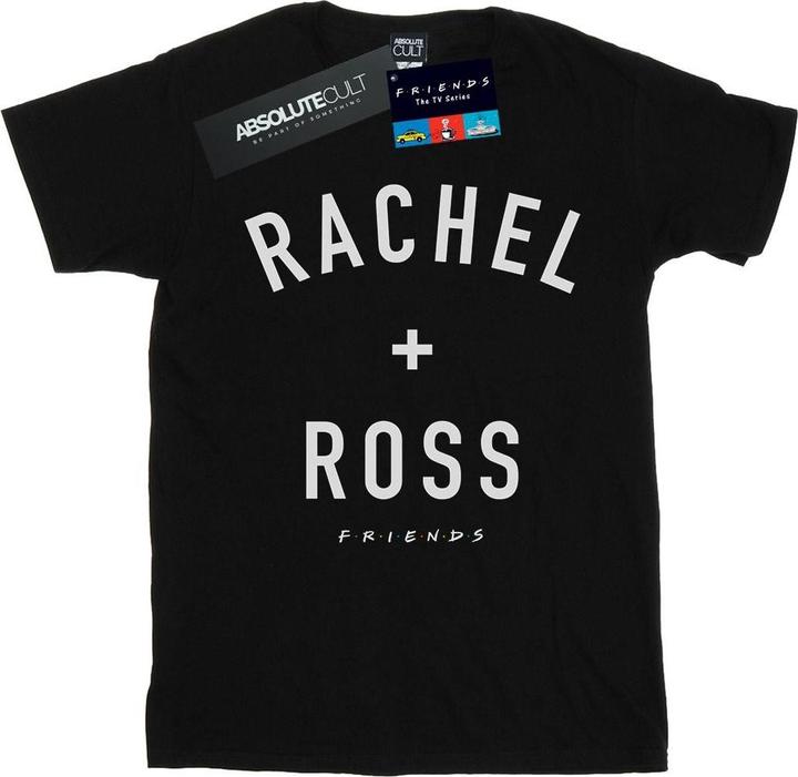 Actual product image Friends Mens Rachel And Ross Text T-Shirt (M)