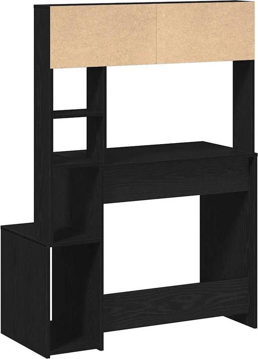 Actual product image VidaXL Desk with shelf black 100x45x140 cm wood-based office desk (100 x 45 x 140 cm)