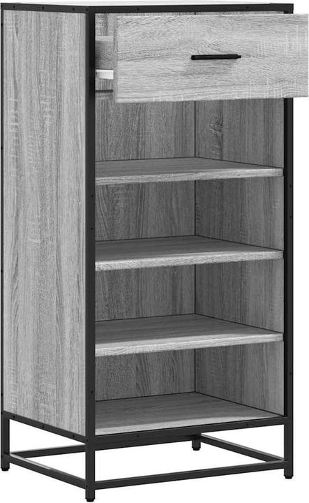 Produktbild VidaXL Schuhregal Grau Sonoma 48x38x97,5 cm Holzwerkstoff