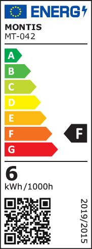 Energie-Label Montiss Tischlampe weiss (MT042)