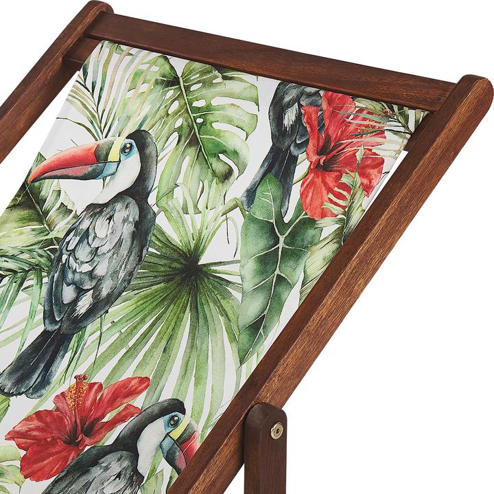 Image du produit Beliani Housse en tissu, lot de 2, pour chaise longue de jardin ANZIO / AVELLINO motif toucan multicolore