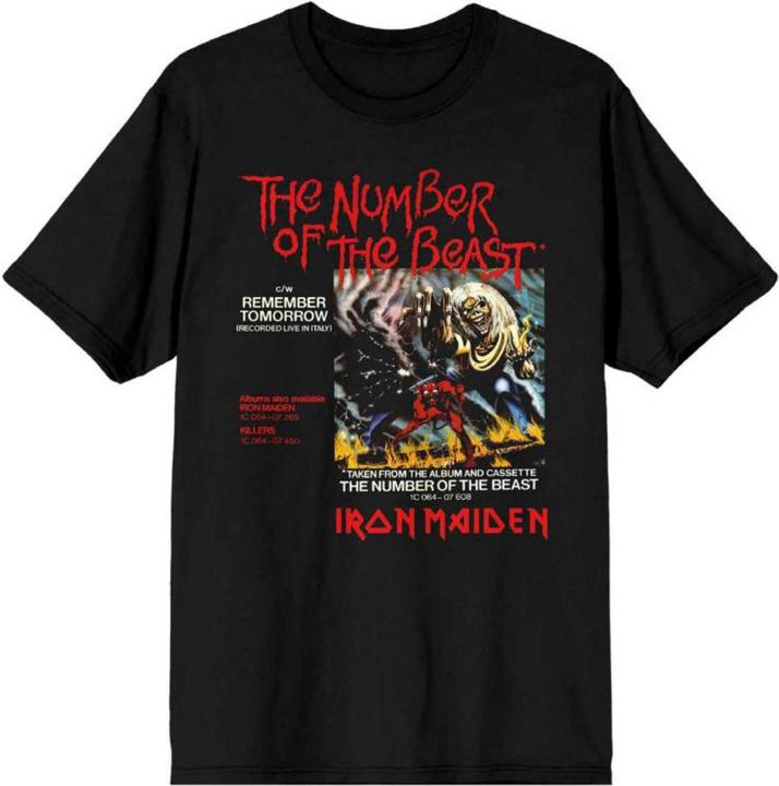 Music Brand Unisex Adult Number Of The Beast Cotton T-Shirt