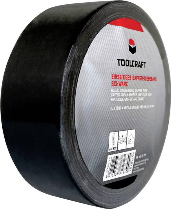 Immagine prodotto Toolcraft Nastro in tessuto Gaffer nero (48 mm)