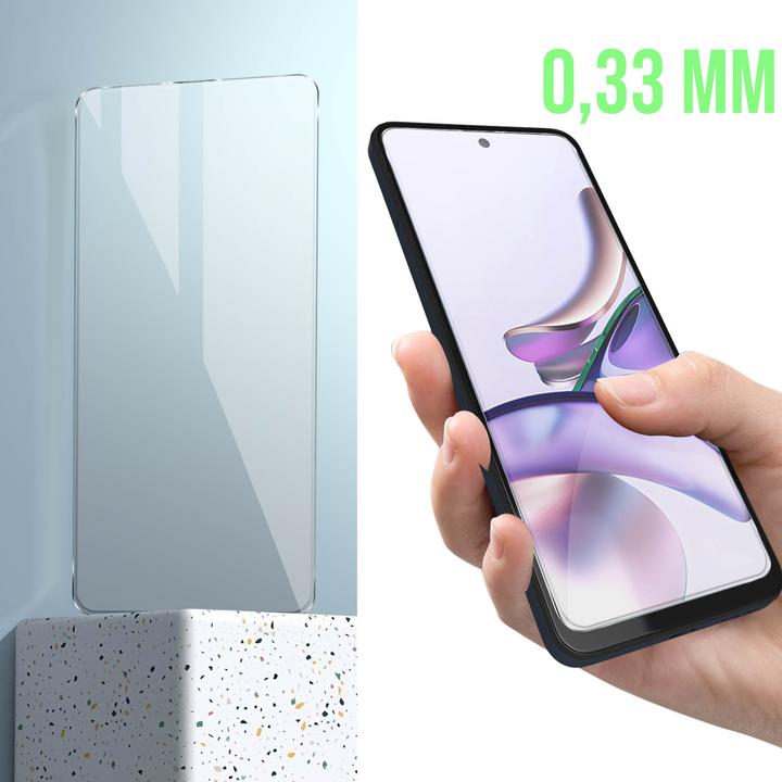 Actual product image Avizar 9H hardness glass display protection film (1 Piece, Motorola Moto G34)