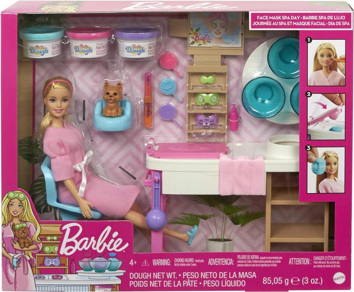 Actual product image Barbie Face Mask Spa Day Playset