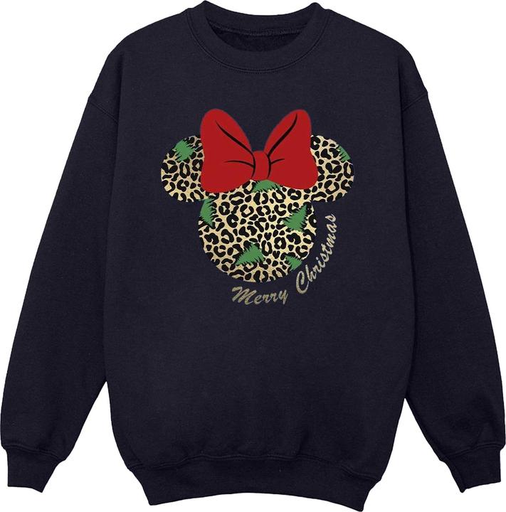 Disney Minnie Mouse Leopard Christmas Sweatshirt Jungen