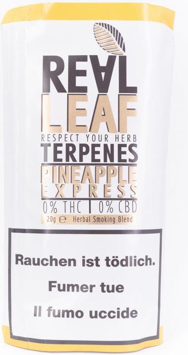 Produktbild Real Leaf Pineapple-Express nikotinfreier Tabak Ersatz (Ananas, 20 g)