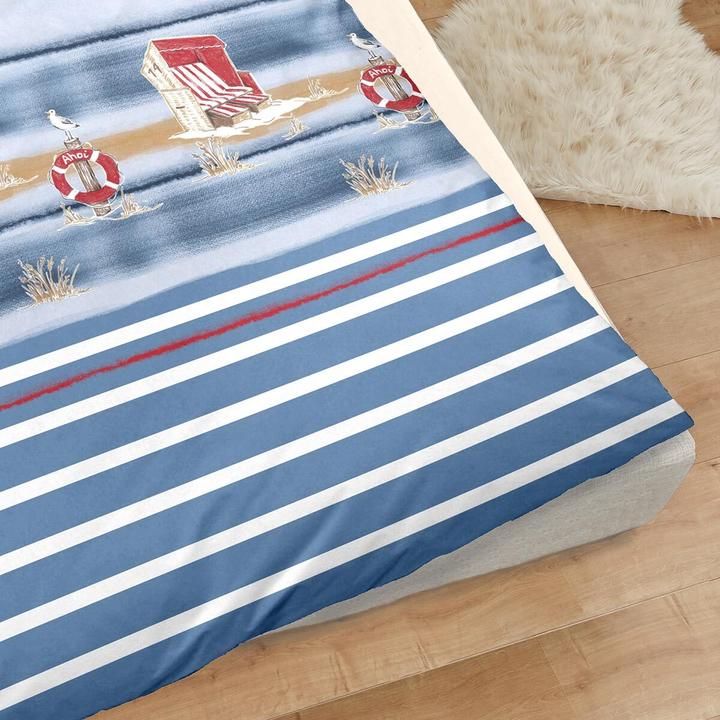Image du produit Traumschlaf Fauteuil-cabine de plage (Set de linge de lit, 155x200 cm + 80x80 cm)