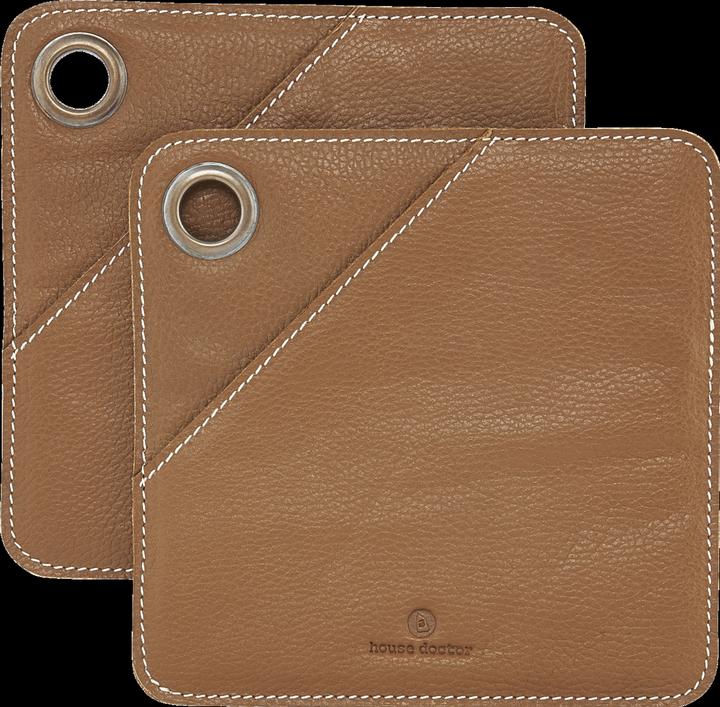 House Doctor Topflappen, Square, Braun (Leder)