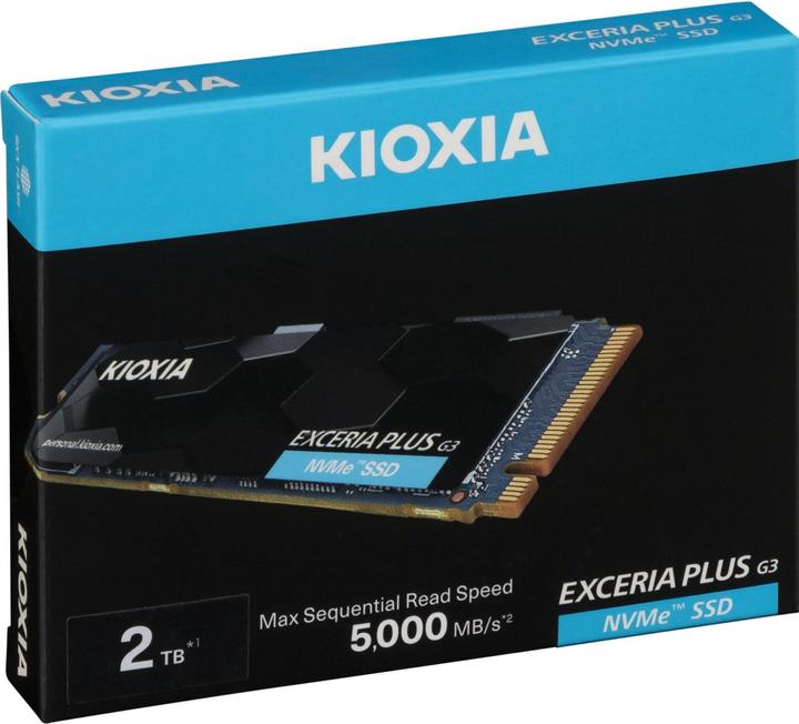 Immagine prodotto Kioxia EXCERIA Plus G3 NVMe 2TB M.2 2280 PCIe 4.0 (2000 GB, M.2 2280)