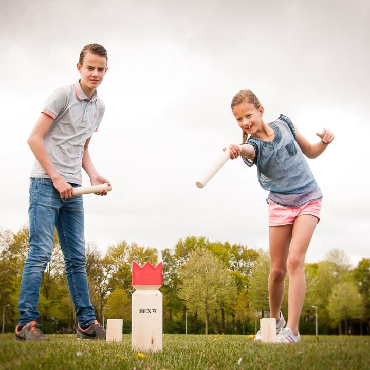 Actual product image Bex Kubb Original Rubberwood with Red King