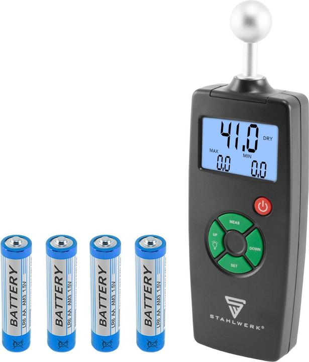 Actual product image Stahlwerk Professional moisture meter FM-100 ST with 40 mm measuring depth