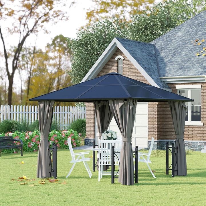 Actual product image Outsunny Garden pavilion with side panels and roof (300 cm, 300 cm)