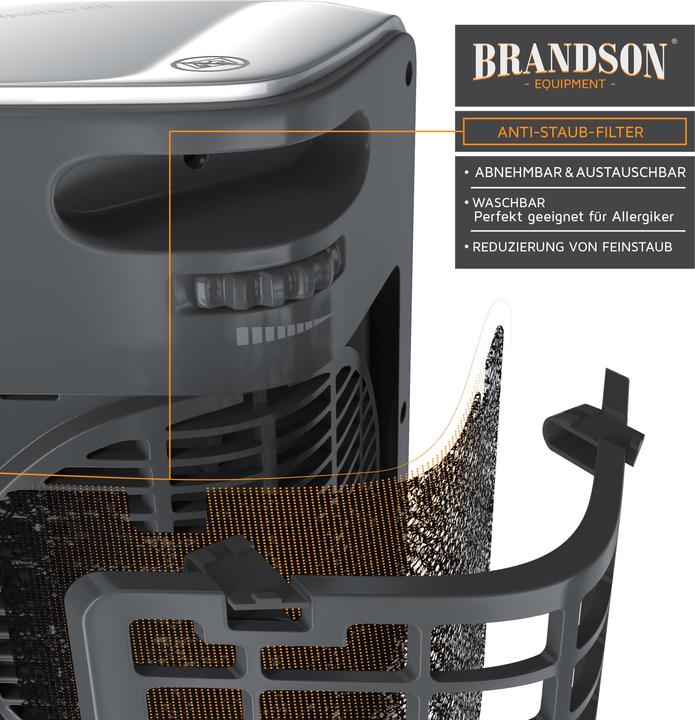 Image du produit Brandson Radiateur soufflant céramique 1200 W (1500 W)