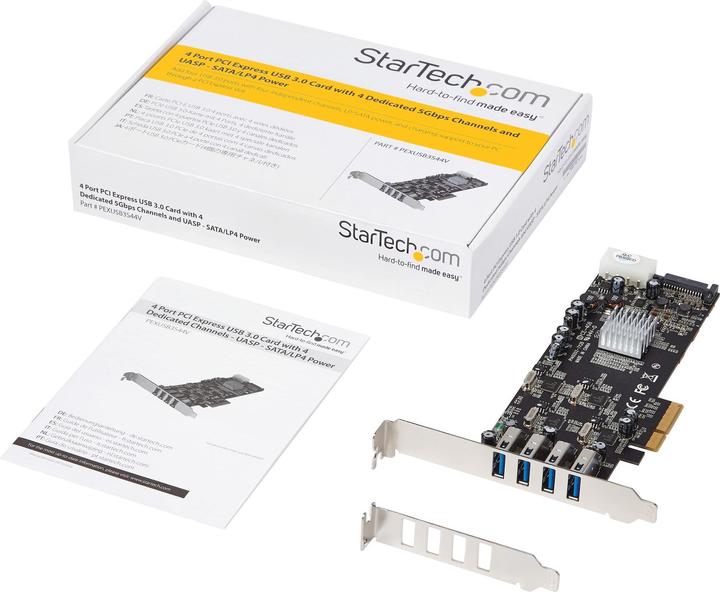 Produktbild StarTech 4 Port PCIe Quad Bus USB 3.0 Card