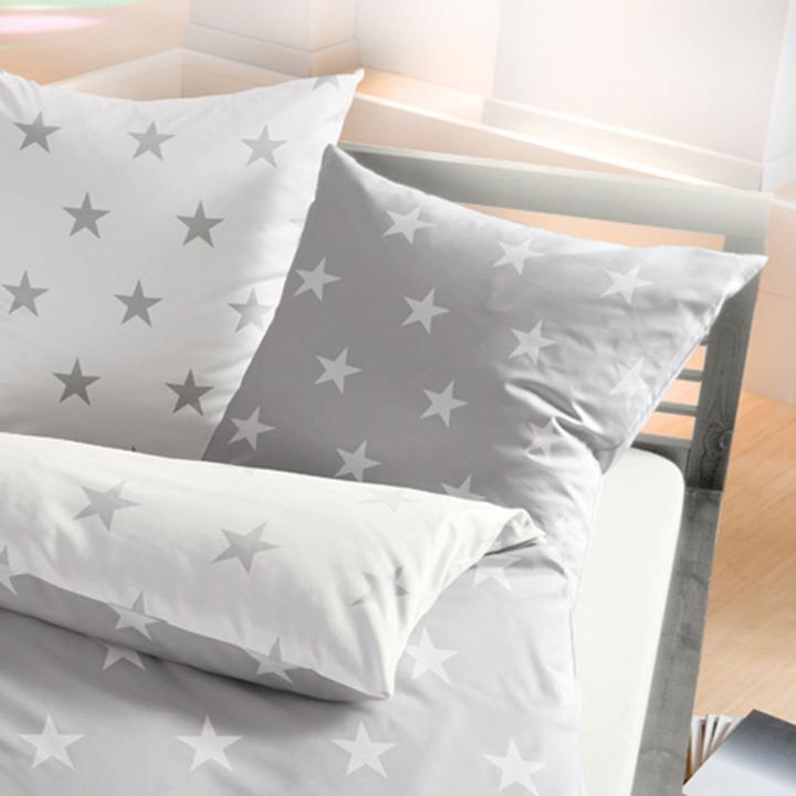 Image du produit BettwarenShop Stars argent (Housse de couette, 200 x 200 cm)