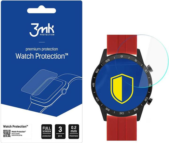 Actual product image 3MK FlexibleGlass Watch Vector Smart VCTR-32-22BK RD 45mm Szkło Hybrydowe