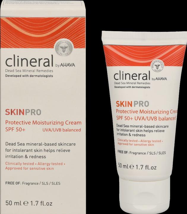 Produktbild Ahava CLINERAL Protective Moisturizing Cream SPF50 (Sonnencreme Gesicht, SPF 50, 50 ml, 50 g)