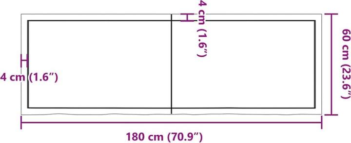Actual product image VidaXL Emerald (180 x 6 x 60 cm)