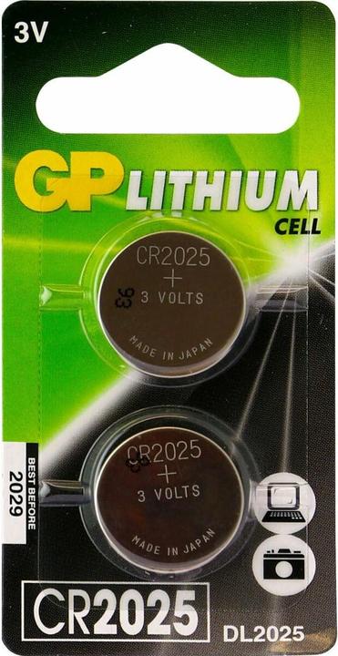Produktbild GP Batteries Knopfzellen (2 Stk., CR2025, 165 mAh)
