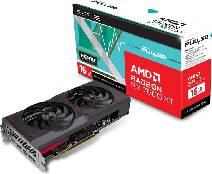 Actual product image Sapphire Pulse AMD Radeon RX 7600 XT (16 GB)