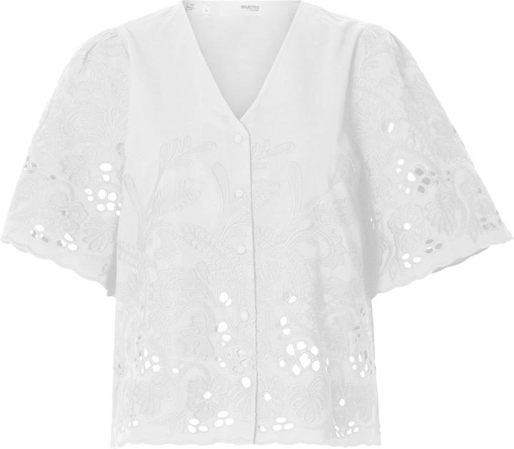 Produktbild Selected Femme Slfdahlia Ss Broderi Shirt Noos (42)