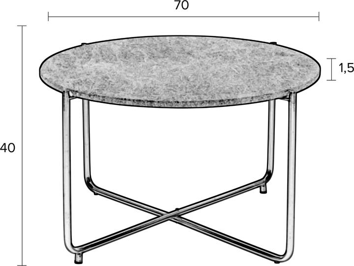 Actual product image White Label Living Table (70 x 70 x 40 cm)