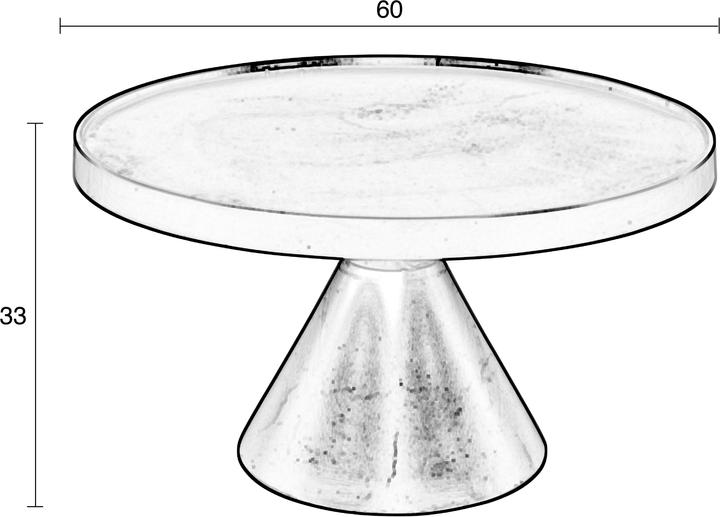 Produktbild White Label Living Table (60 x 60 x 33 cm)