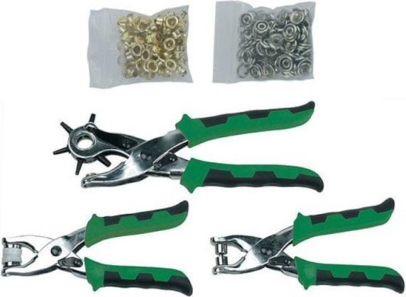 Actual product image Mannesmann Set with hole punch and eyelet pliers