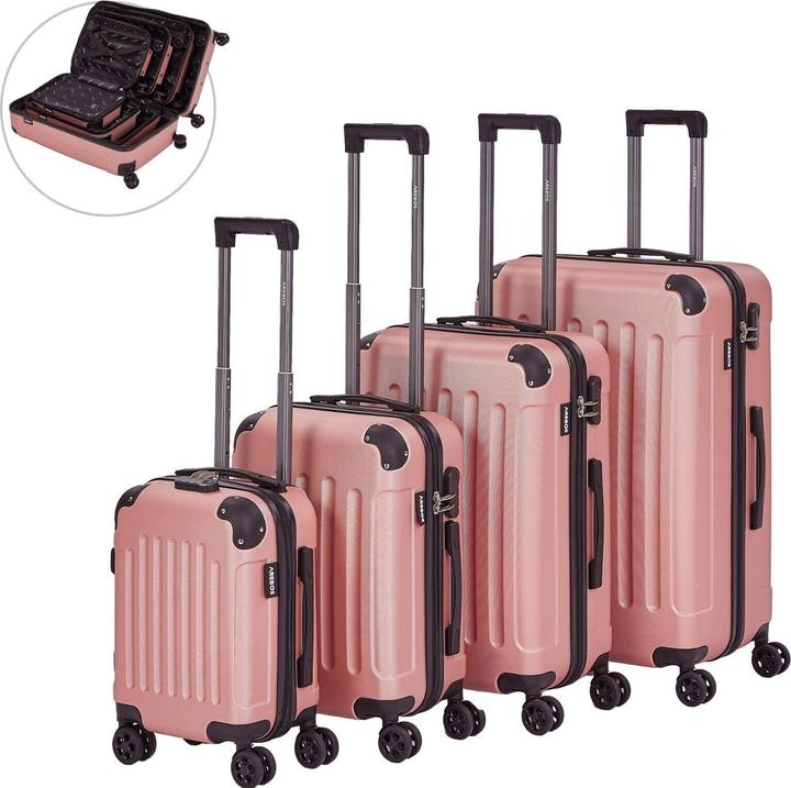 Arebos Reisekoffer (94 l, Handgepäck (bis 50l), M (50 - 90l), L (90 - 115l), XL (ab 115l))