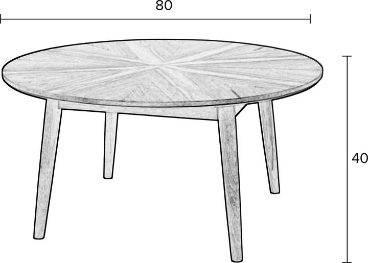 Produktbild White Label Living Table (80 x 80 x 40 cm)