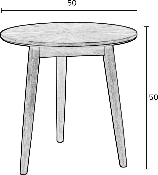 Actual product image White Label Living Table (50 x 50 x 50 cm)