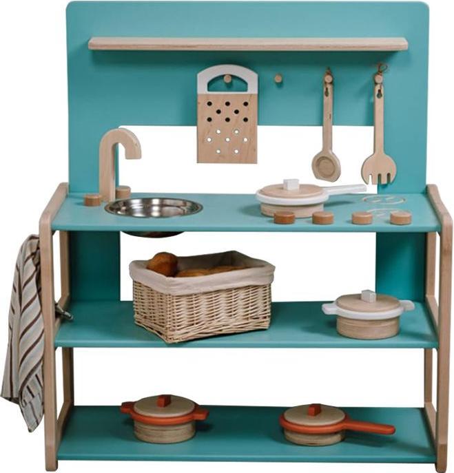 Immagine prodotto Activity Board Atmosfera Waldorf, set da gioco per cucina, cucina in legno per bambini - Menta