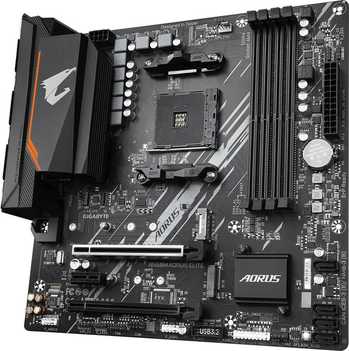 Actual product image Gigabyte B550 AORUS ELITE (AM4, AMD B550, mATX)