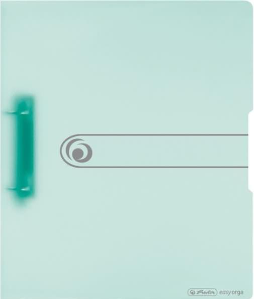 Actual product image Herlitz Ring binder easy orga to go Pastel, A4, 2-ring, mint-transparent, Pastel series, D-Combi mechanism (A4, 38 mm, 1 Piece)